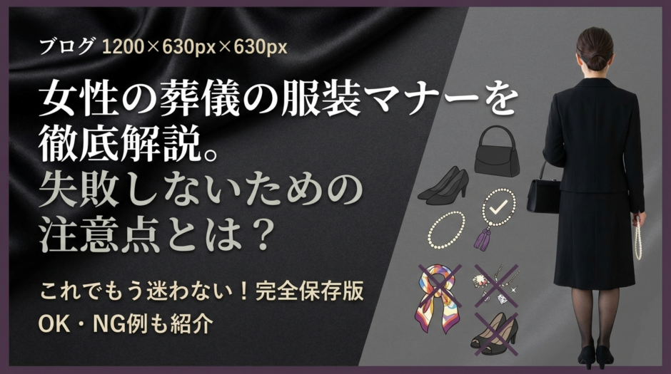 女性の葬儀の服装マナーを徹底解説。失敗しないための注意点とは？