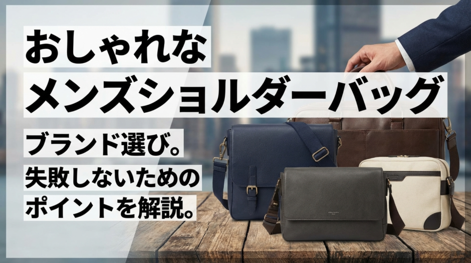 おしゃれなメンズショルダーバッグのブランド選び。失敗しないためのポイントを解説。