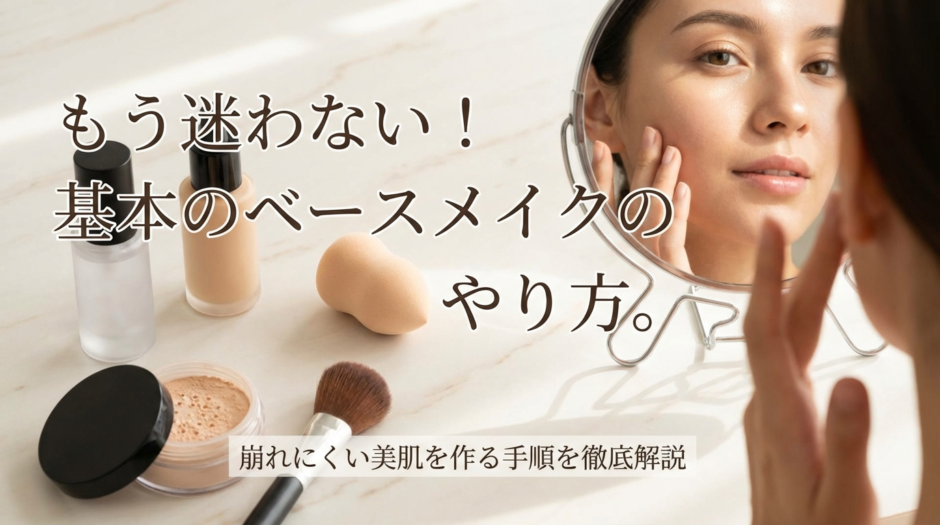 もう迷わない！基本のベースメイクのやり方。崩れにくい美肌を作る手順を徹底解説