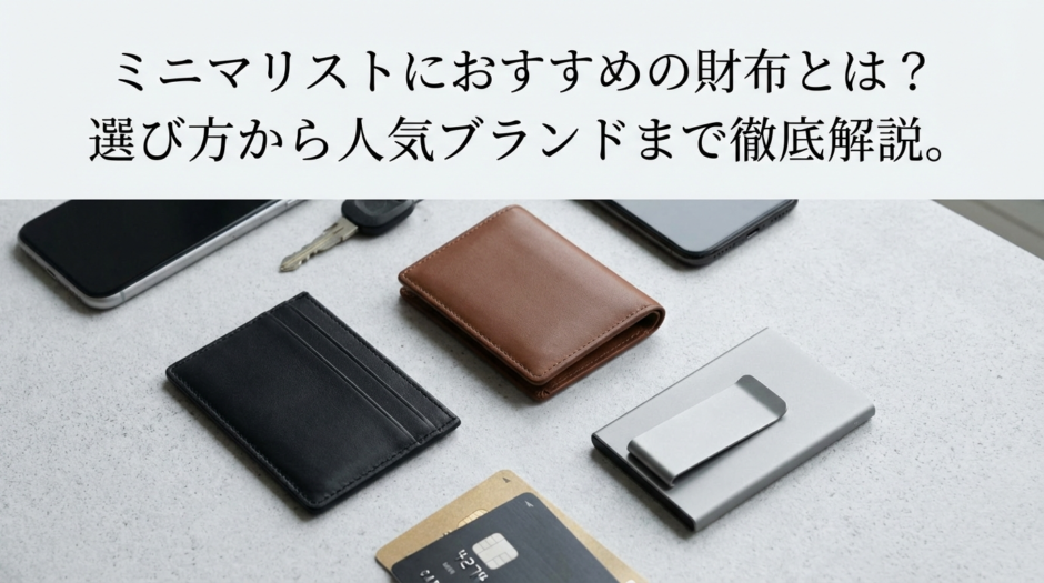ミニマリストにおすすめの財布とは？選び方から人気ブランドまで徹底解説。
