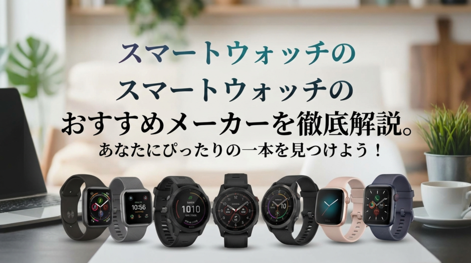 スマートウォッチのおすすめメーカーを徹底解説。あなたにぴったりの一本を見つけよう！