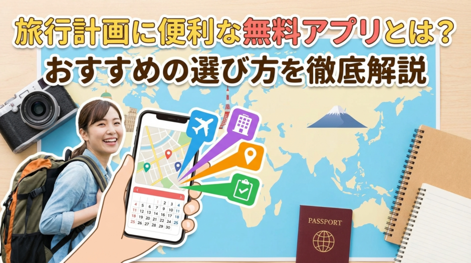 旅行計画に便利な無料アプリとは？おすすめの選び方を徹底解説