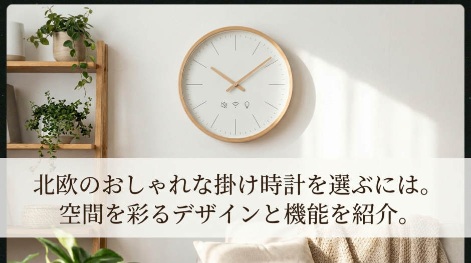 北欧のおしゃれな掛け時計を選ぶには。空間を彩るデザインと機能を紹介。