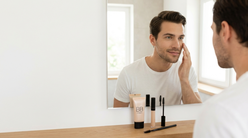 メンズのメイクを自然に見せるコツとは？初心者でもできる基本テクニックを解説。