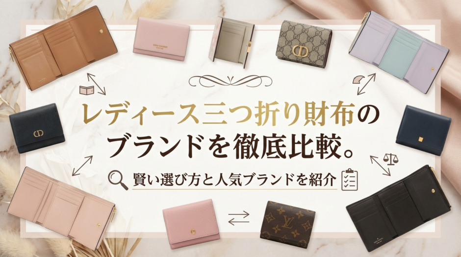レディース三つ折り財布のブランドを徹底比較。賢い選び方と人気ブランドを紹介