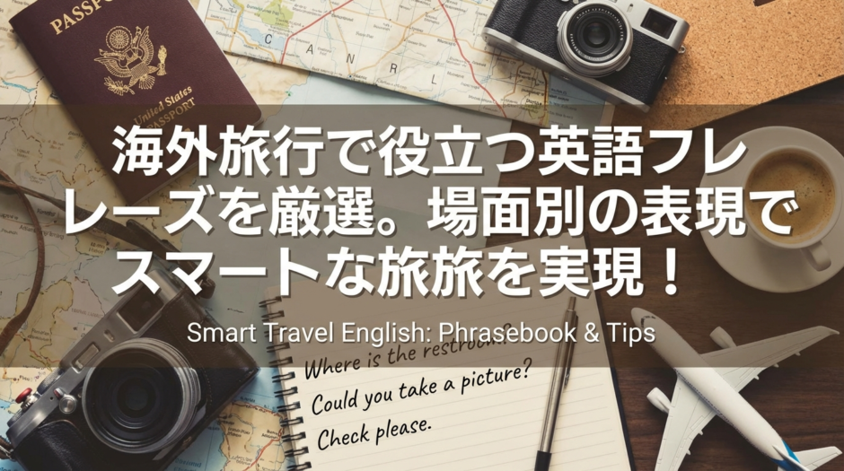 海外旅行で役立つ英語フレーズを厳選。場面別の表現でスマートな旅を実現！