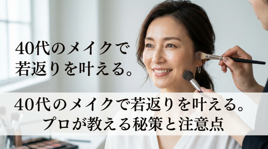 40代のメイクで若返りを叶える。プロが教える秘策と注意点