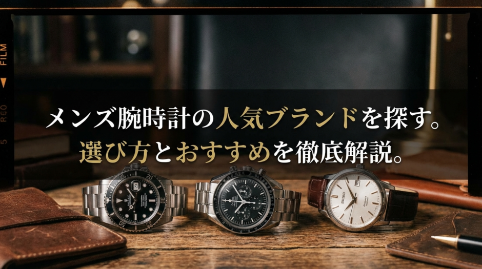 メンズ腕時計の人気ブランドを探す。選び方とおすすめを徹底解説。
