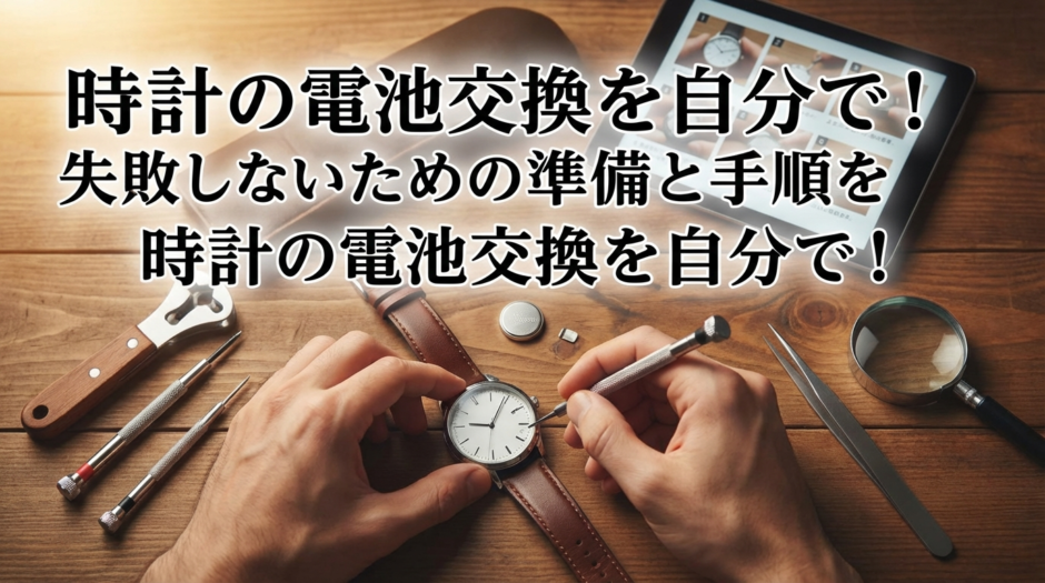 時計の電池交換を自分で！失敗しないための準備と手順を徹底解説。