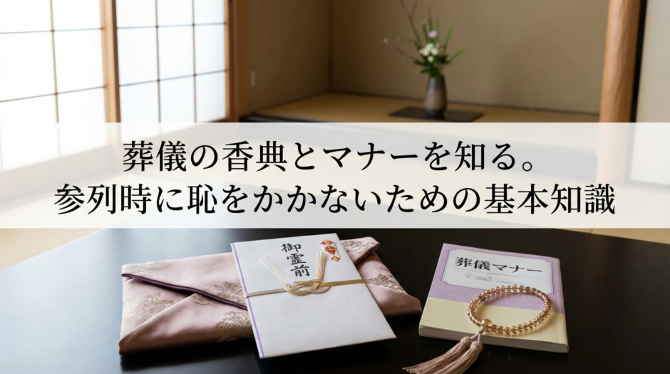 葬儀の香典とマナーを知る。参列時に恥をかかないための基本知識