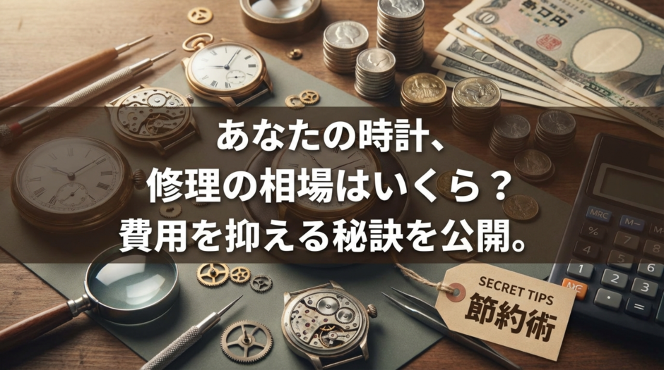 あなたの時計、修理の相場はいくら？費用を抑える秘訣を公開。