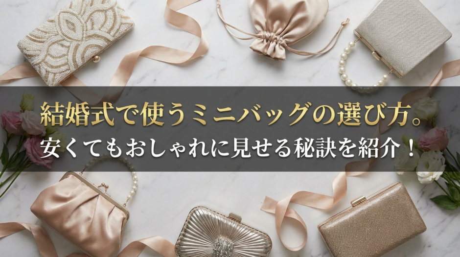 結婚式で使うミニバッグの選び方。安くてもおしゃれに見せる秘訣を紹介！