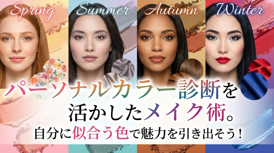 パーソナルカラー診断を活かしたメイク術。自分に似合う色で魅力を引き出そう！